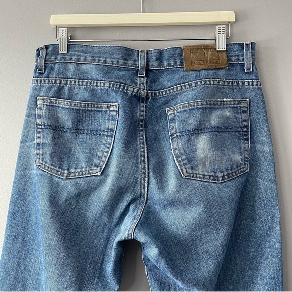 [34] Vintage Red Label Tommy Hilfiger Straight Leg Medium Wash Relaxed Jean - Picture 11 of 15